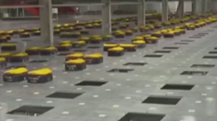ببینید/ روبات‌های چینی برای تدارکات و مرتب کردن ۲۰۰ هزار بسته در روز